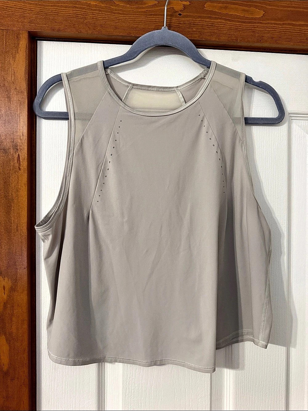 lululemon Essential Tank *Pleated Gray Tank Top